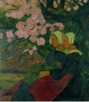 保羅 塞律西埃 Two Breton Women under a Flowering Apple Tree